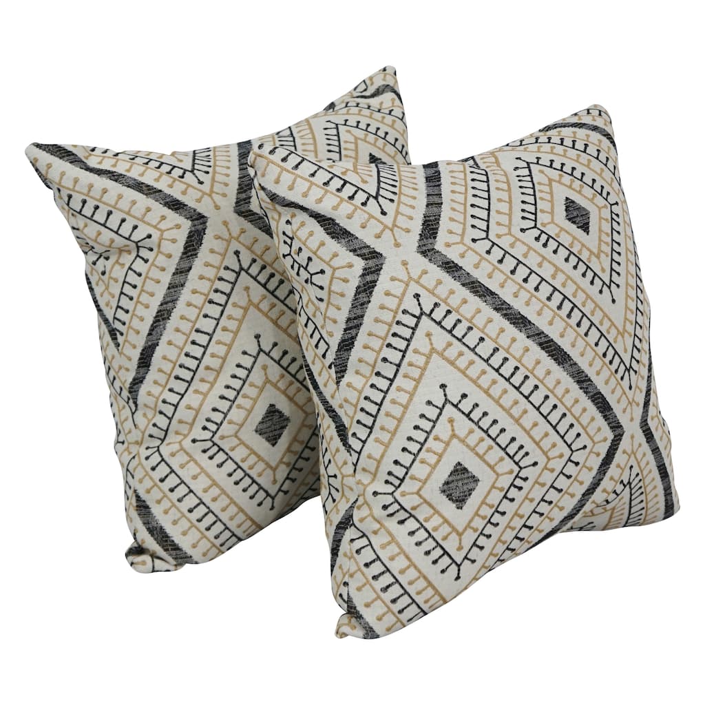 Blazing Needles 17-inch Square Throw Pillows (Set of 2)