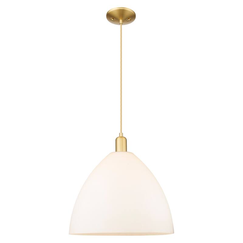 Innovations Lighting Endless Possibilities Arcadia - Bristol - 1 Light 16" Cord Hung Mini Pendant - Satin Gold/Matte White