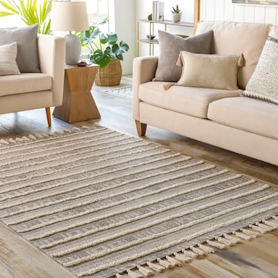 Artistic Weavers Bolat Handmade Bohemian Stripe Cotton Area Rug