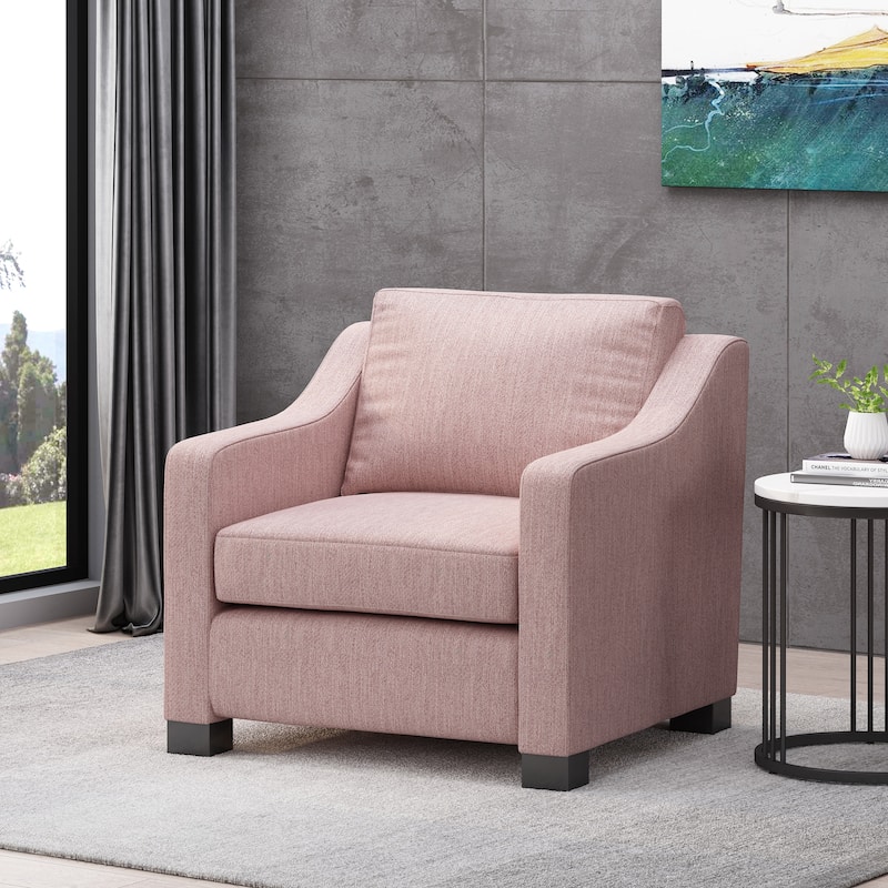Halevy Contemporary Upholstered Club Chair by Christopher Knight Home
