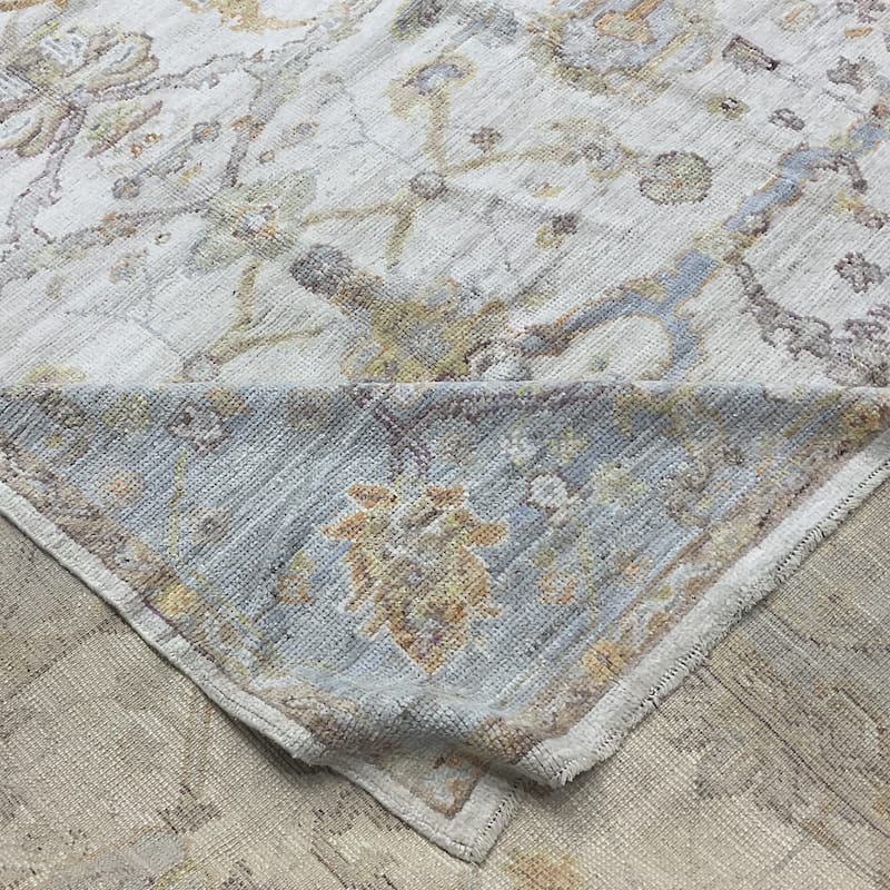 HERAT ORIENTAL Handmade Vegetable Dyed Oushak Wool Rug - 8'9" x 10'1"
