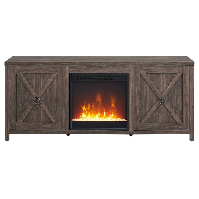 Granger 58" TV Stand with Crystal Fireplace Insert