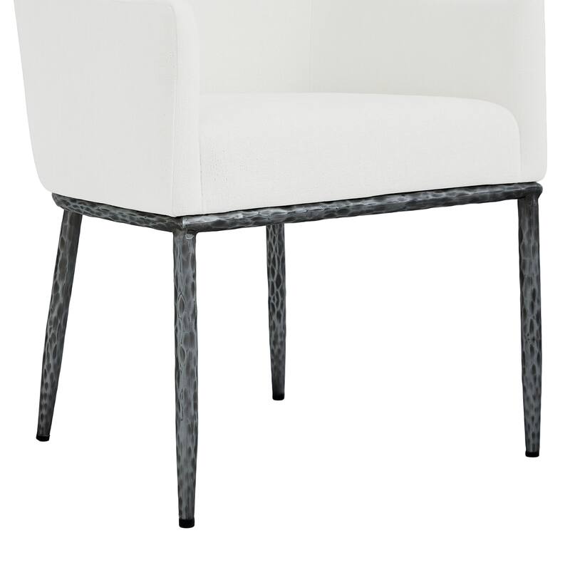 Christopher Knight Home - 5-Piece Industrial Metal Top Dining Set with Upholstered Chairs