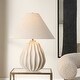 preview thumbnail 2 of 5, Uttermost Javary Matte Beige Table Lamp - 22"W x 22"D x 27.5"H