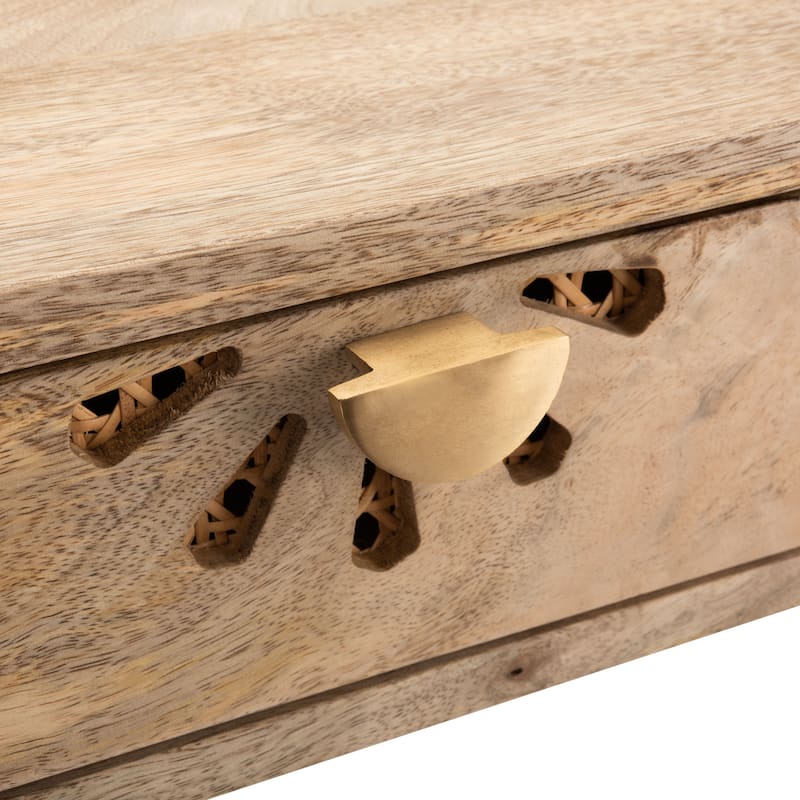 SAFAVIEH Allean Modern 2-Drawer Natural Wood Desk