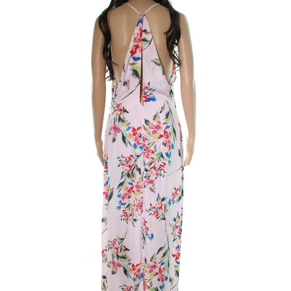 floral print v neck maxi dress