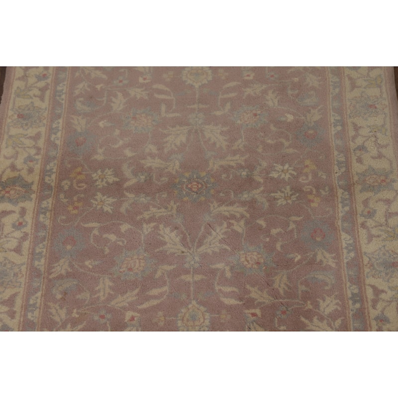 Vintage Pink Art Deco Chinese Foyer Rug Hand-Knotted Wool Carpet - 3'0" x 5'0"