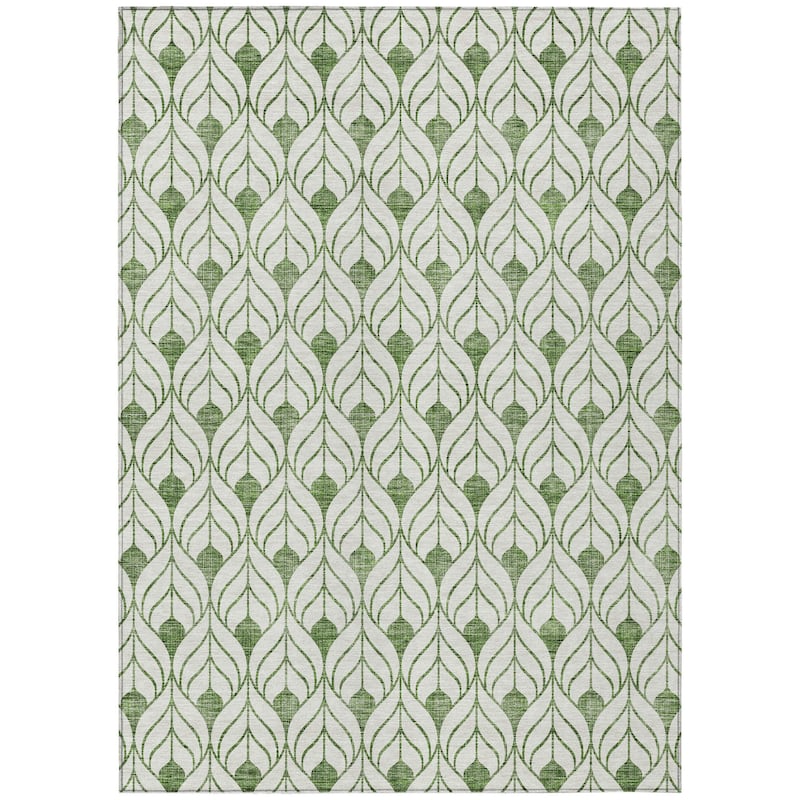HomeRoots Geometric Transitional Rectangle Outdoor Rug