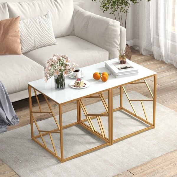 Costway 19.5'' Side Table Square Bedside Sofa Accent Coffee Costway 19.5'' Side Table Square Bedside Sofa Accent Coffee