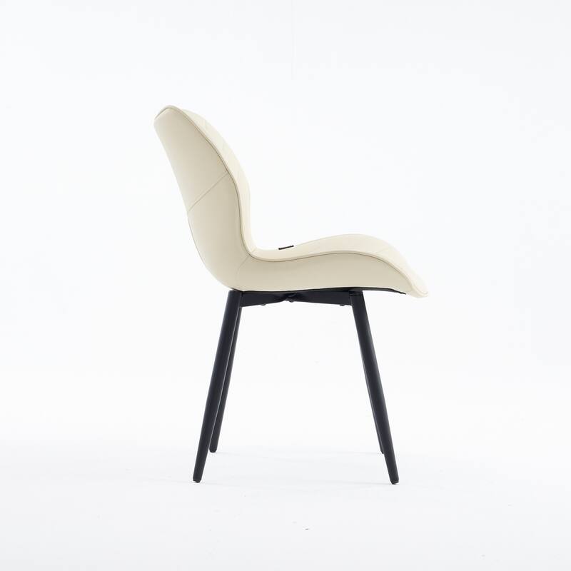 Upholstered Dining Chairs Set of 2, Faux Leather Kitchen Chairs