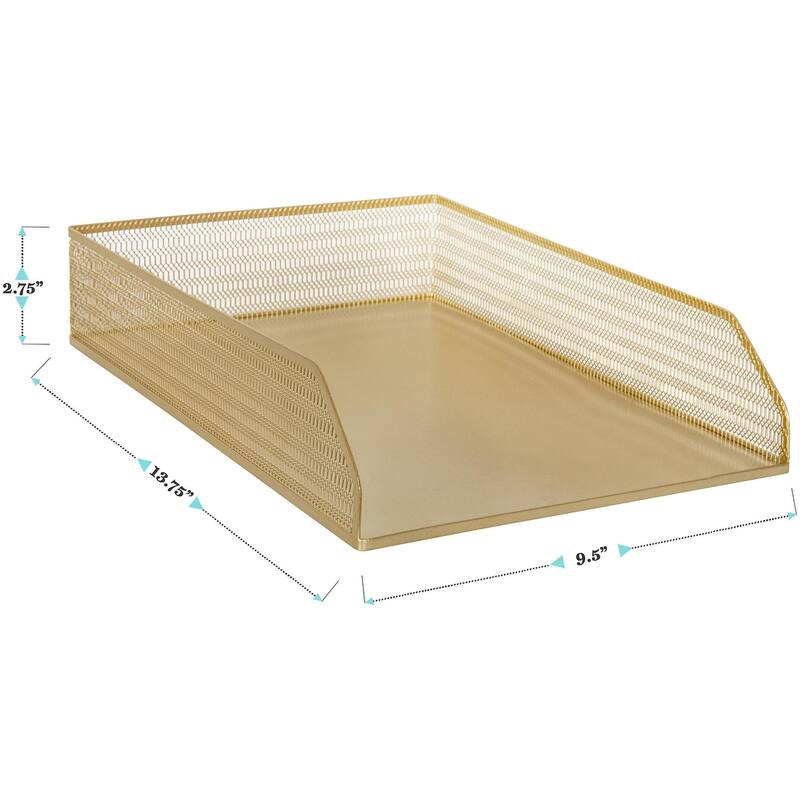 Flash Furniture HH-OHD15-2-MS Ryder 2-3/4" Tall File, Notebook, and - Gold