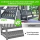 preview thumbnail 37 of 38, VEIKOUS 4 ft. Outdoor Wood Hanging Patio Porch Swing with Chains for 2 Person