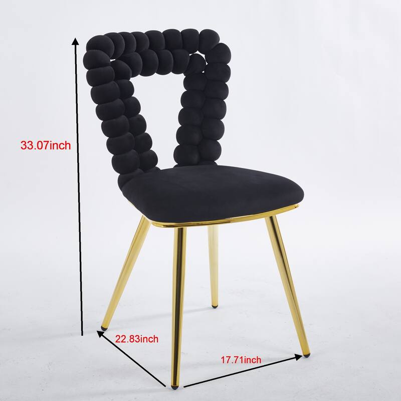 Luxury Minimalist Dining Chairs Set of 2 w/ Comfortable Backrest & Soft Cushions for Dining Room Living Room Cafe