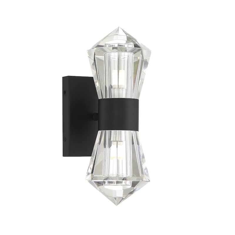 Savoy House 9-1940-2 Dryden 2 Light 12" Tall LED Wall Sconce - Matte Black