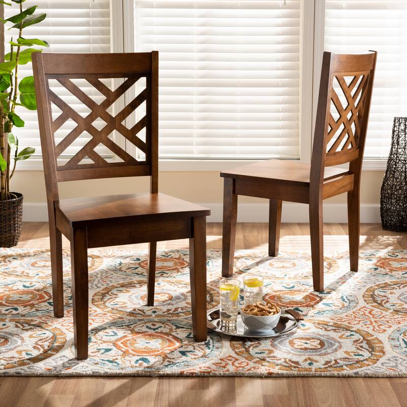 Caron Modern and Contemporary Transitional 2-Piece Dining Chair Set