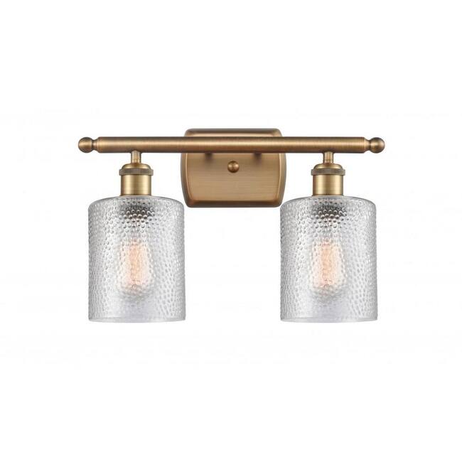 Innovations Lighting Cobbleskill 2 Light 16" Wide Bathroom Vanity - Brushed Brass / Clear
