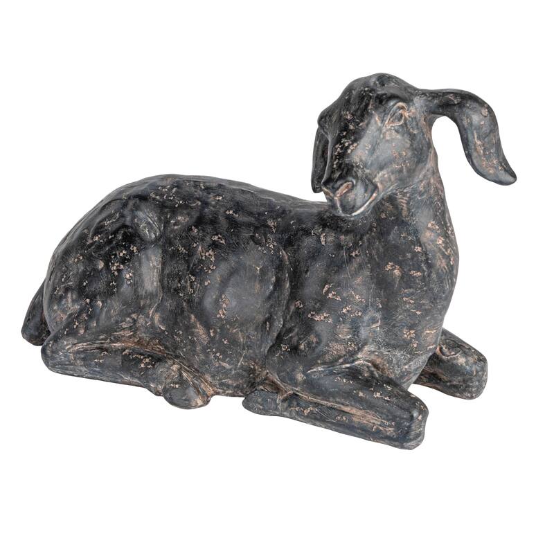 Resin Goat Accent Decor with Cast Iron Finish