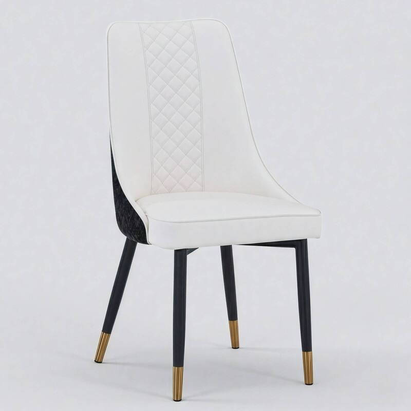 Allure Dining Chairs with Fabric/Leather Seat and Black Oak Wood Legs