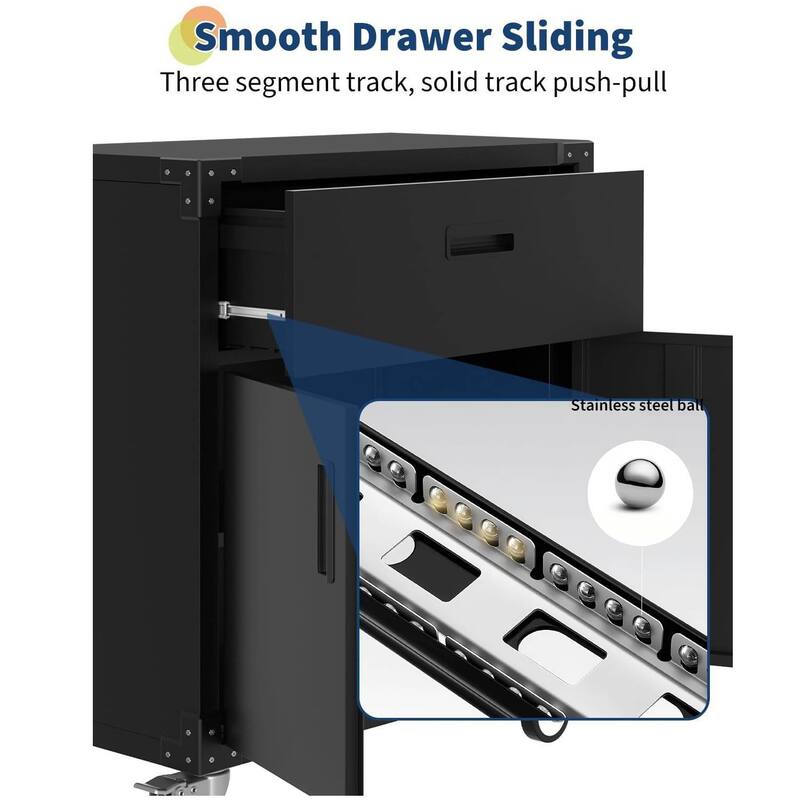 Heavy Duty Metal Garage Storage Cabinet for Warehouse Workshop - N/A