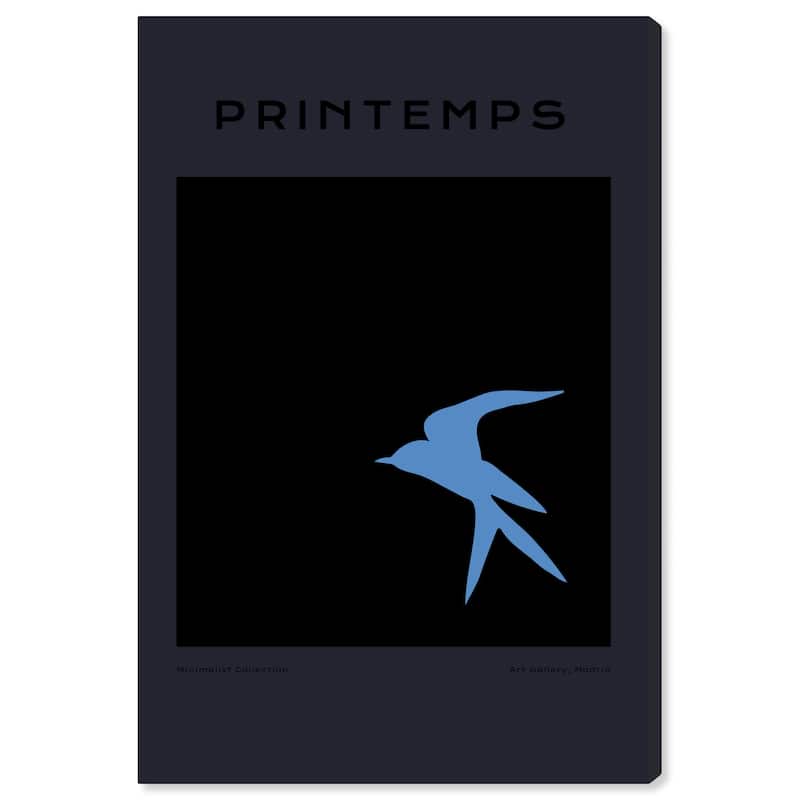 Wynwood Studio Canvas Animals Printemps Birds Black and Modern & Contemporary Wall Art Canvas Print