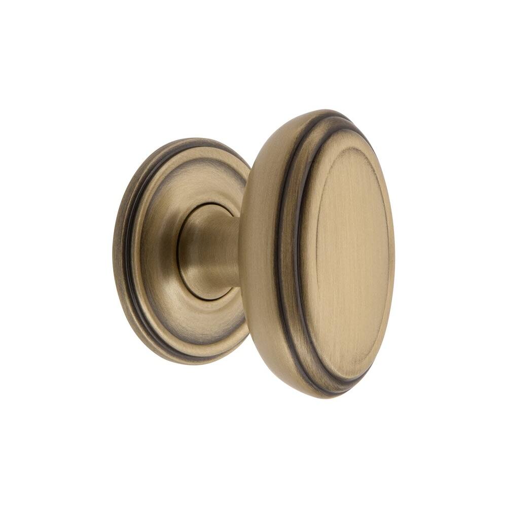 Grandeur ANNE-BRASS-KNOB-GEO Anneau 1-3/4" Solid Metal Flat Oval