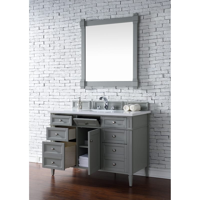 James Martin Vanities 650-V48-3WZ Brittany 48" Single Basin Poplar