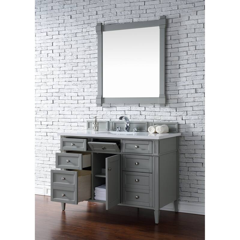 James Martin Vanities 650-V48-3WZ Brittany 48" Single Basin Poplar