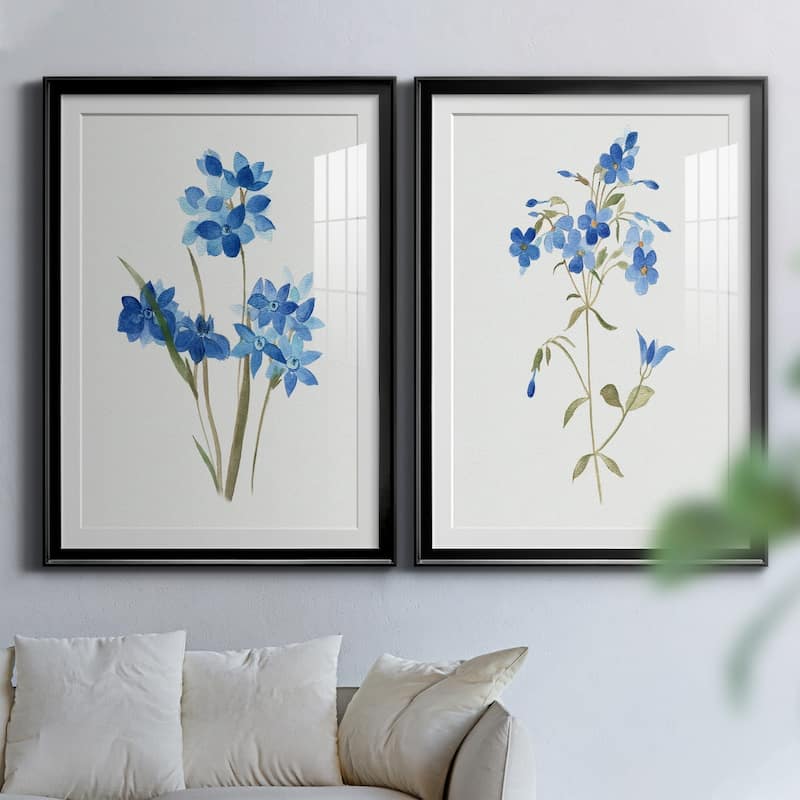 Blue Blossom Botanical I Premium Framed Print - Ready to Hang