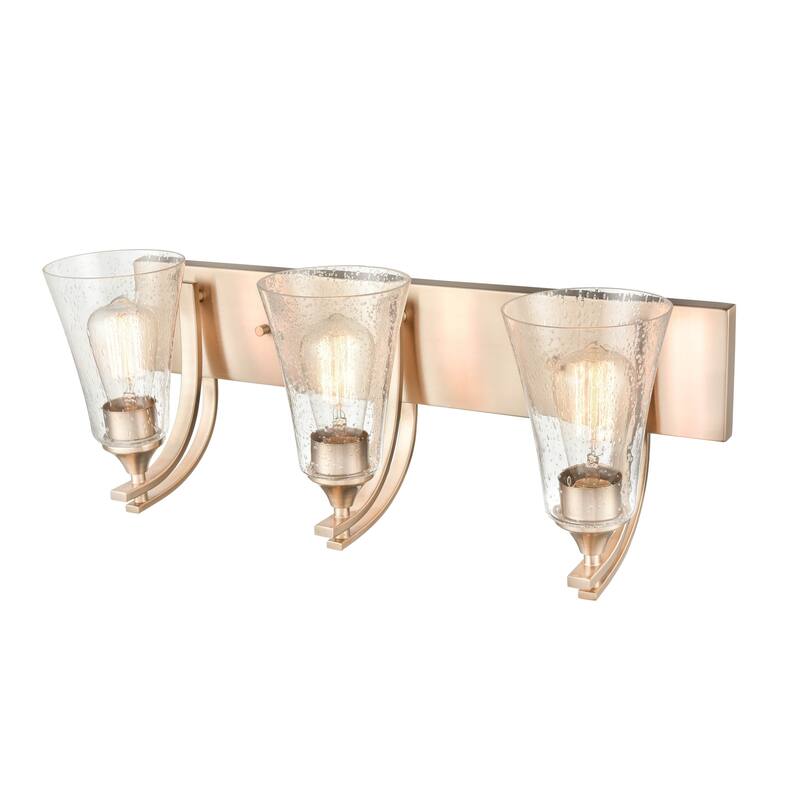 Millennium Lighting Natalie 3 Light Bathroom Vanity Fixture with Clear Seeded Glass Shades