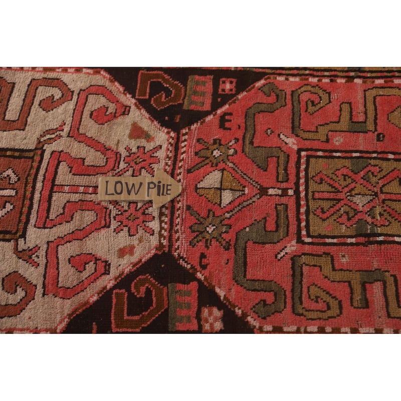 Vegetable Dye Kazak Oriental Antique Runner Rug Handmade Wool Carpet - 4'3" x 10'10"