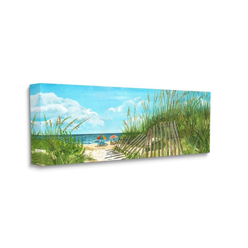 Stupell Sandy Beach Path Landscape Stretched Canvas Wall Art, Design by Erica Christopher