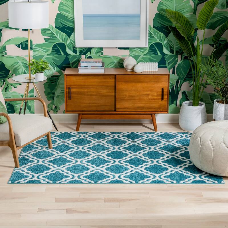 Well Woven Starbright Calipso Trellis Kids Area Rug