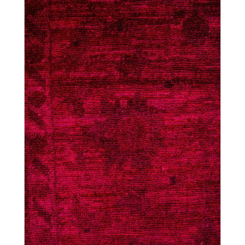 Overton Hand Knotted Wool Vintage Inspired Modern Contemporary Overdyed Pink Runner Rug - 2' 9" x 16' 2"