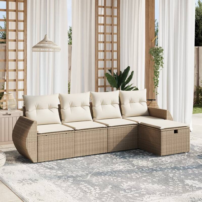 vidaXL Garden Sofa Set - Beige and cream Large  - form1