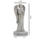 preview thumbnail 12 of 10, Light Grey Resin Praying Angel Garden Statue