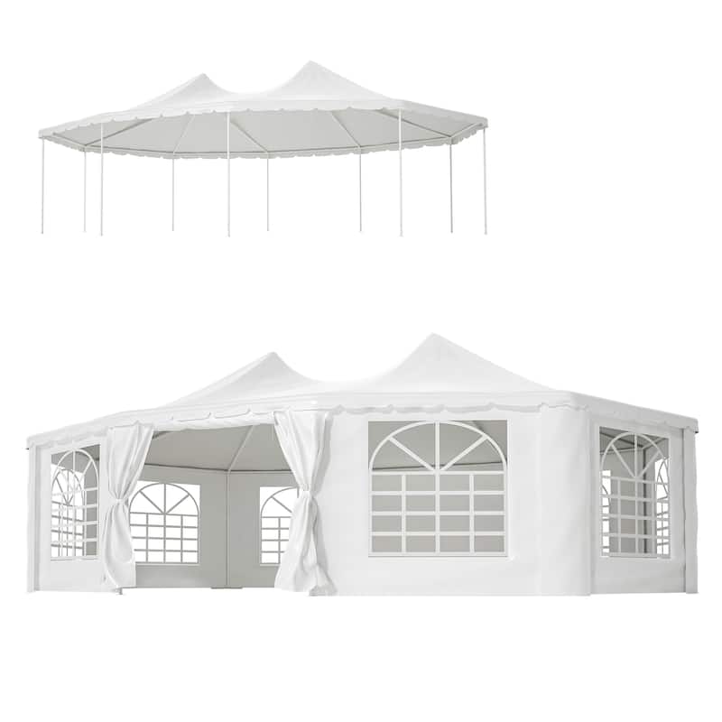 GDFStudio - Nashua Waterproof Event Protection Outdoor Gazebo Pavilion Shelter Tent