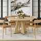 preview thumbnail 7 of 6, 47" Modern Wood Round Dining Table for 4-7 People