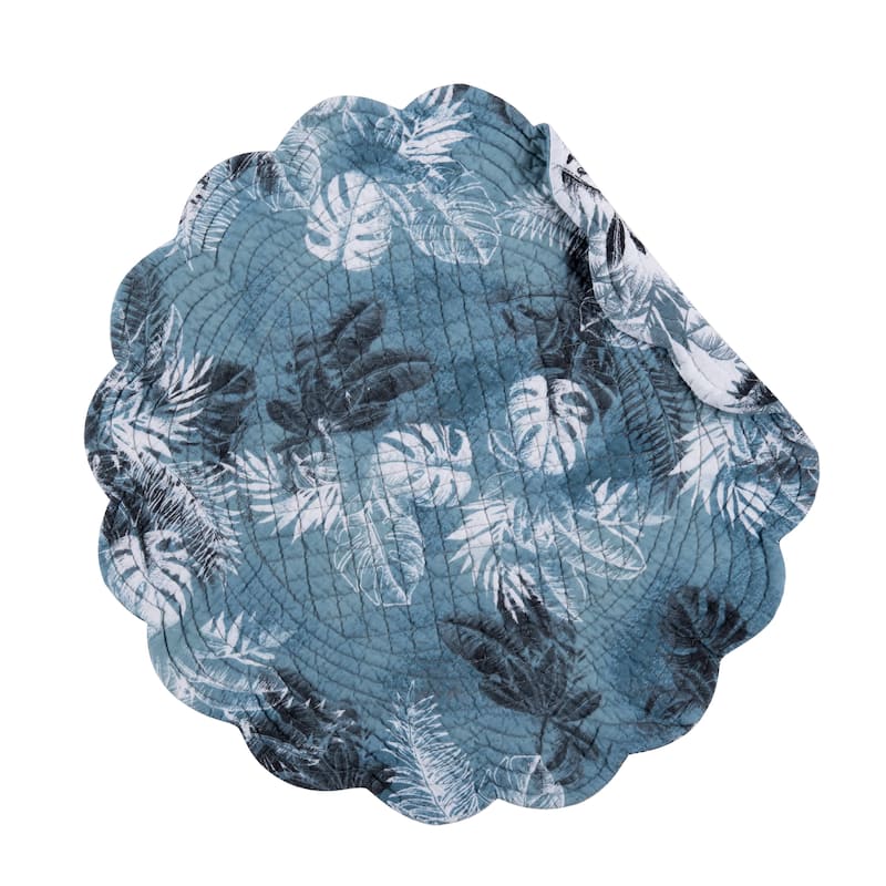 Bruno Palms Round Placemats Set of 6, 17"