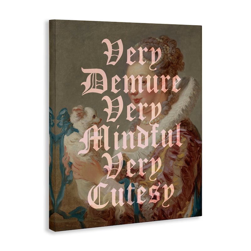 Stupell Vintage Demure & Mindful Canvas Wall Art Design By Lil' Rue