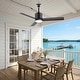 preview thumbnail 3 of 14, 42 Inch Outdoor Ceiling Fan with Light, Dimmable LED, Reversible DC Motor, 6-Speed Remote Control, Matte Black Patio Fan