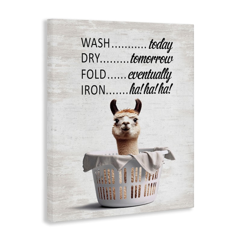Stupell Funny Laundry Timing Canvas Wall Art Design By Lettered and Lined