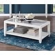 preview thumbnail 1 of 4, Cordero Wood and Glass Top 48-Inch Wide Coffee Table with Shelf Storage White