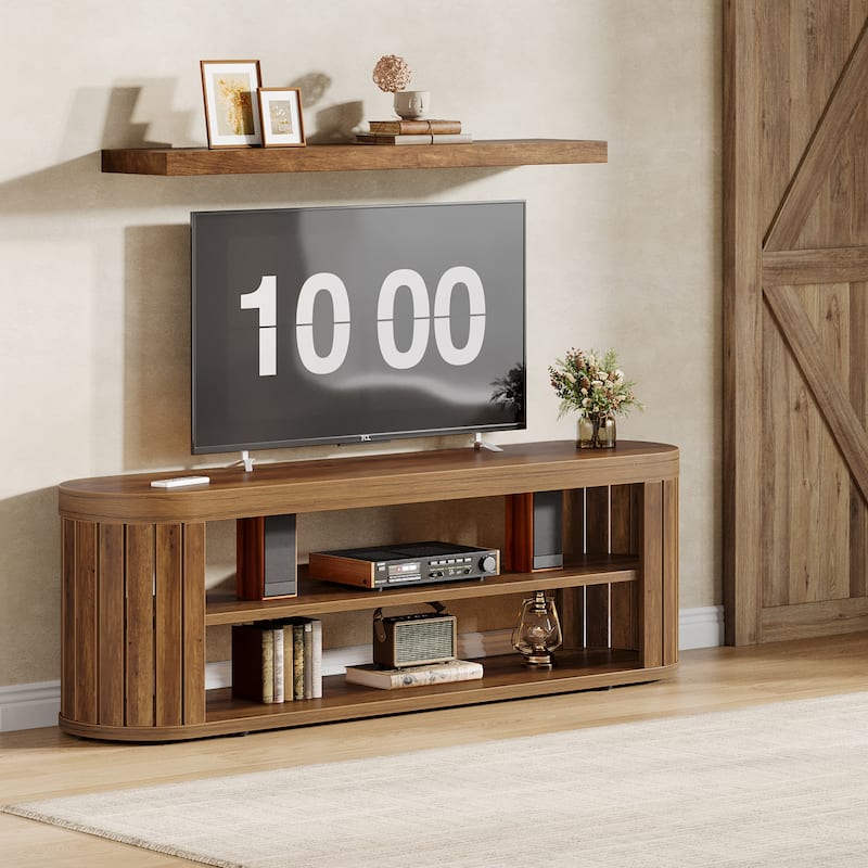 TV Stand with Storage Shelf, Media Console, Living Room Bedroom Entertainment Center Accent Television Stand