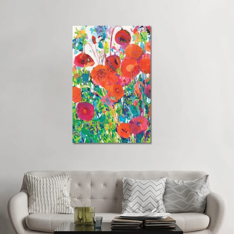iCanvas "Vivid Poppy Collage I" by Tara Funk Grim Canvas Print - 48x32x1.5