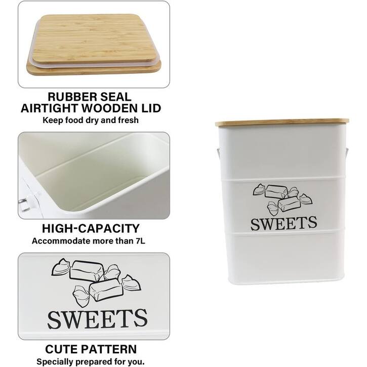 Gdfjiy Candy Jar for Kitchen Counter