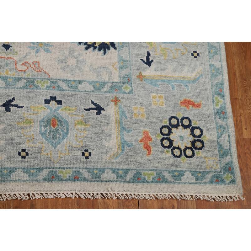 Oushak Style Area Rug Handmade Transitional Wool Carpet - 8'10"x 11'10"