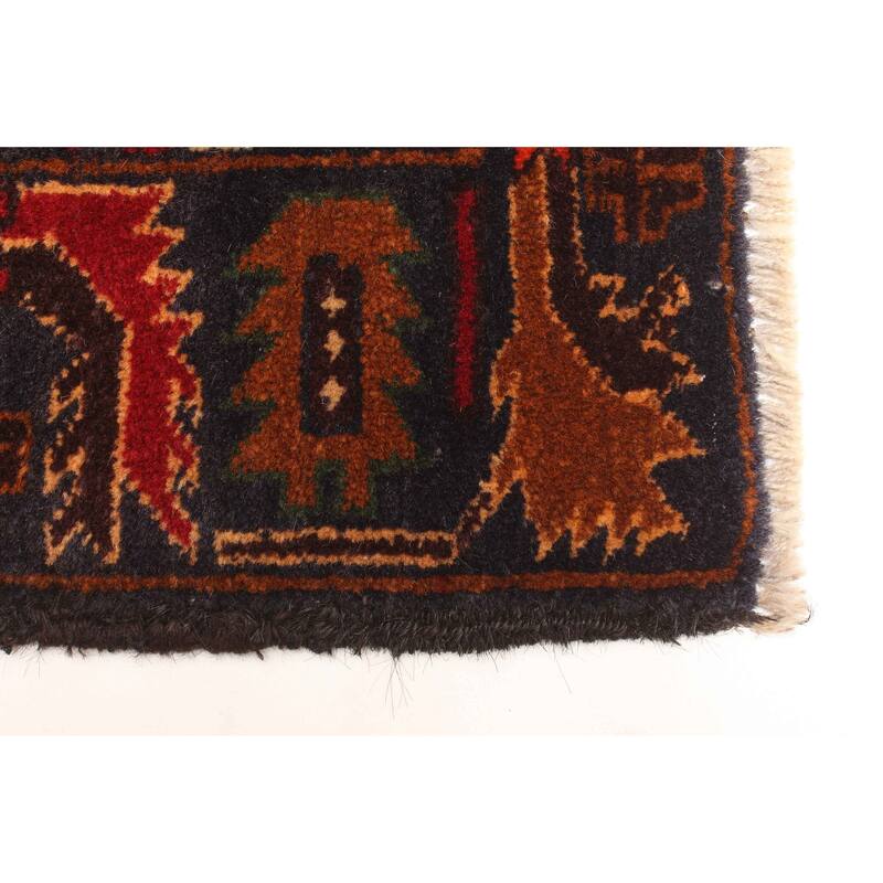 ECARPETGALLERY Hand-knotted Teimani Dark Navy Wool Rug - 3'0 x 4'5