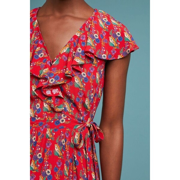 anthropologie rosalia wrap dress