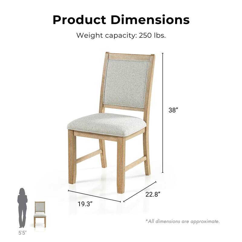 Furniture of America Virex Rustic 7-Piece Solid Wood Extendable Dining Table Set