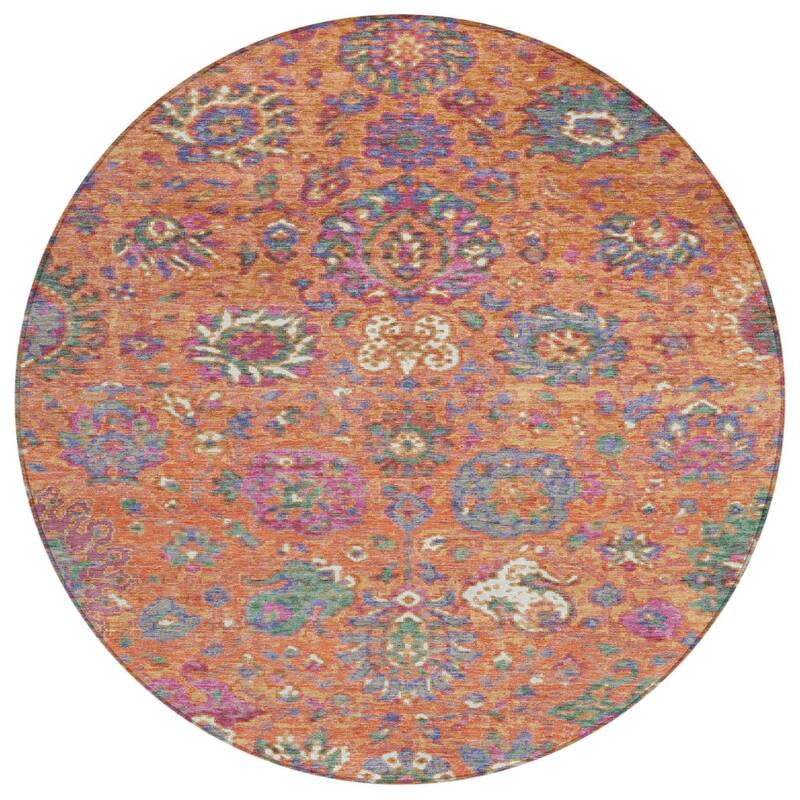 HomeRoots Floral Traditional Rectangle Outdoor Rug